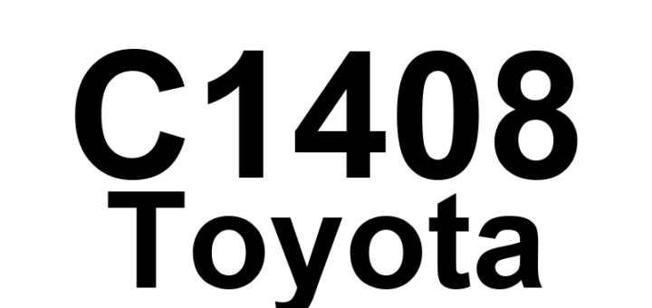 DTC C1408 Toyota - Definição em inglês: Open or Short in Rear Speed Sensor LH Circuit Definição em Português: Sensor de Velocidade Traseiro LH - Circuito Aberto ou Curto