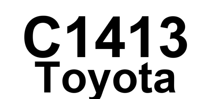 DTC C1413 Toyota - Definição em inglês: Front Speed Sensor RH Output Malfunction Definição em Português: Sensor de Velocidade Dianteiro Direito - Mau Funcionamento na Saída