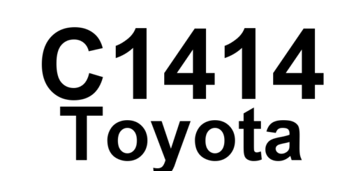 DTC C1414 Toyota - Definição em inglês: Front Speed Sensor LH Output Malfunction Definição em Português: Sensor de Velocidade Frontal LH - Mau Funcionamento na Saída