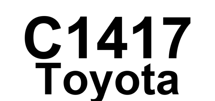 DTC C1417 Toyota - Definição em inglês: High Power Supply Voltage Malfunction Definição em Português: Tensão Alta da Fonte de Alimentação - Mau Funcionamento