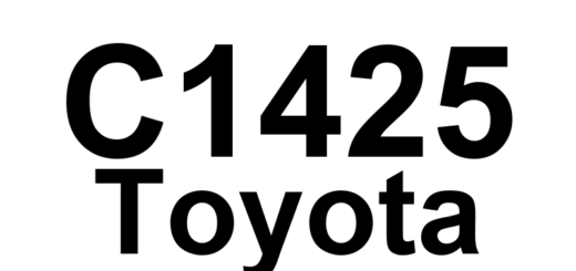 DTC C1425 Toyota - Definição em inglês: Open In Stop Light Switch Circuit Definição em Português: Circuito do Interruptor da Luz de Freio - Aberto