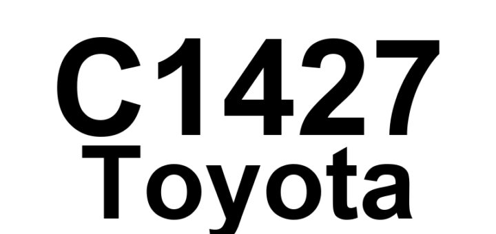 DTC C1427 Toyota - Definição em inglês: Motor Malfunction Definição em Português: Funcionamento do Motor - Mau funcionamento