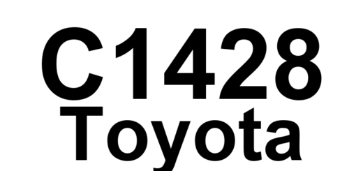 DTC C1428 Toyota - Definição em inglês: Motor Circuit Malfunction Definição em Português: Circuito do motor - Mau funcionamento