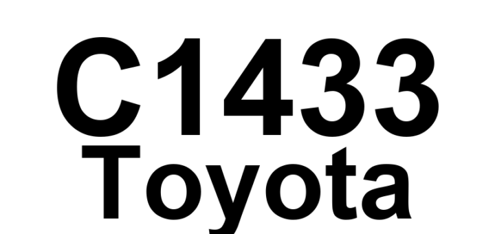 DTC C1433 Toyota - Definição em inglês: Steering Angle Sensor Internal Circuit Definição em Português: Sensor de Ângulo da Direção - Circuito Interno