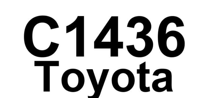 DTC C1436 Toyota - Definição em inglês: Yaw Rate Sensor Malfunction Definição em Português: Sensor de Taxa de Guinada - Mau Funcionamento