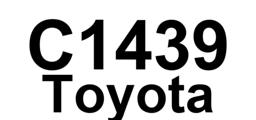 DTC C1439 Toyota - Definição em inglês: Steering Angle Sensor Initialization Incomplete Definição em Português: Sensor de Ângulo de Direção - Inicialização Incompleta