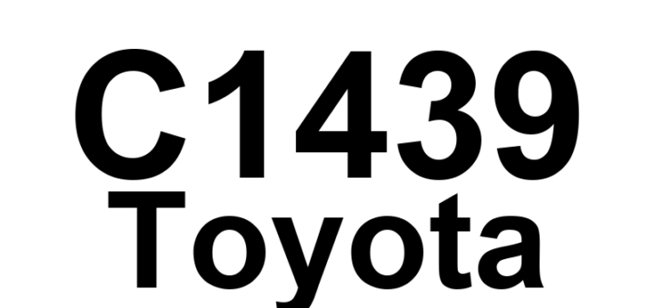 DTC C1439 Toyota - Definição em inglês: Steering Angle Sensor Initialization Incomplete Definição em Português: Sensor de Ângulo de Direção - Inicialização Incompleta