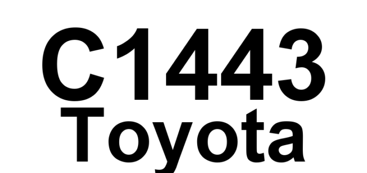 DTC C1443 Toyota - Definição em inglês: Invalid Data Received from Yaw Rate Sensor` Definição em Português: Sensor de Taxa de Guinada - Dados Inválidos Recebidos