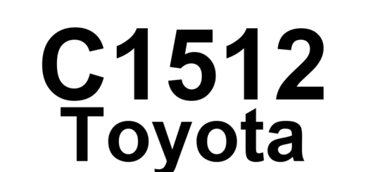 DTC C1512 Toyota - Definição em inglês: Torque Sensor Circuit Malfunction Definição em Português: Circuito do Sensor de Torque - Mau funcionamento