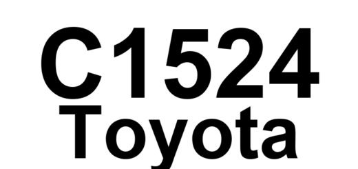 DTC C1524 Toyota - Definição em inglês: Motor Circuit Malfunction Definição em Português: Circuito do Motor - Mau Funcionamento