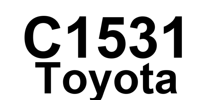 DTC C1531 Toyota - Definição em inglês: ECU Malfunction Definição em Português: Módulo de Controle do Motor - Mau Funcionamento