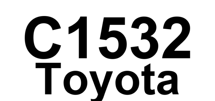 DTC C1532 Toyota - Definição em inglês: ECU Malfunction Definição em Português: Módulo de Controle Eletrônico (ECU) - Mau funcionamento