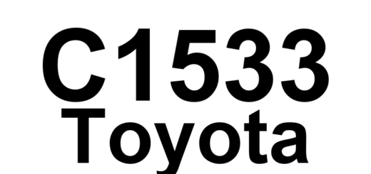 DTC C1533 Toyota - Definição em inglês: ECU Malfunction Definição em Português: Unidade de Controle Eletrônico - Mau Funcionamento