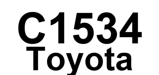 DTC C1534 Toyota - Definição em inglês: ECU Malfunction Definição em Português: Mau funcionamento da ECU.
