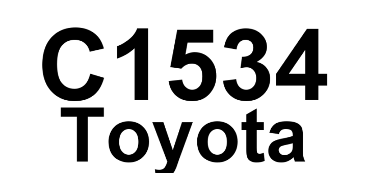 DTC C1534 Toyota - Definição em inglês: ECU Malfunction Definição em Português: Mau funcionamento da ECU.