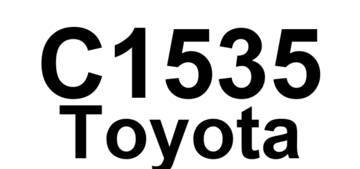 DTC C1535 Toyota - Definição em inglês: ECU Malfunction Definição em Português: Unidade de Controle Eletrônico (ECU) - Funcionamento Defeituoso