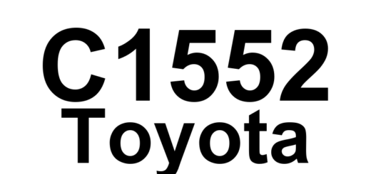 DTC C1552 Toyota - Definição em inglês: PIG Power Supply Voltage Malfunction Definição em Português: Fonte de Alimentação do Módulo PIG - Mau Funcionamento da Voltagem