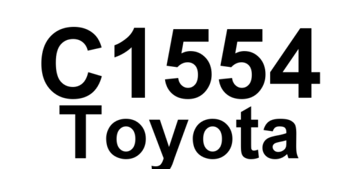 DTC C1554 Toyota - Definição em inglês: Power Supply Relay Failure Definição em Português: Relé de Alimentação - Falha Detectada
