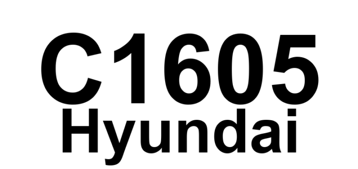 DTC C1605 Hyundai - Definição em inglês: CAN Hardware Error Definição em Português: Erro de Hardware do CAN