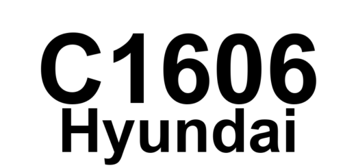 DTC C1606 Hyundai - Definição em inglês: ECU Software Error Definição em Português: Erro de Software da ECU