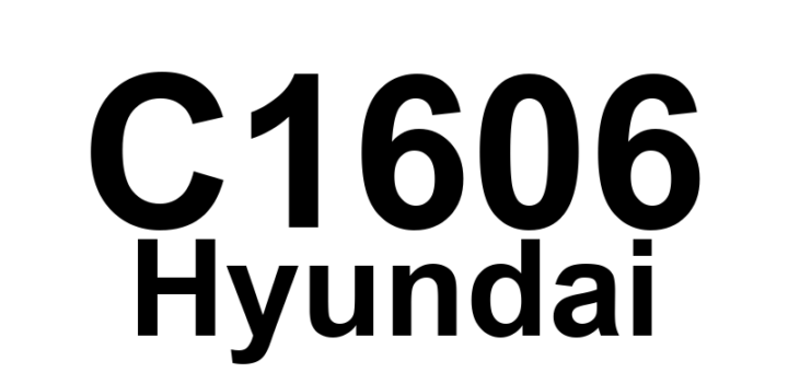 DTC C1606 Hyundai - Definição em inglês: ECU Software Error Definição em Português: Erro de Software da ECU