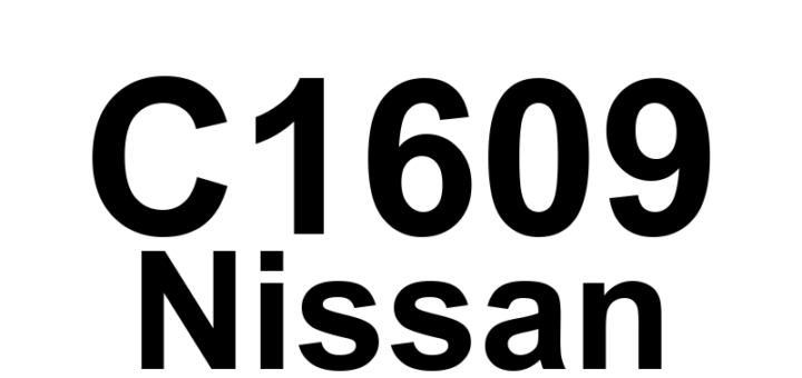 DTC C1609 Nissan - Definição em inglês: Vehicle Speed Signal Definição em Português: Sinal de Velocidade do Veículo