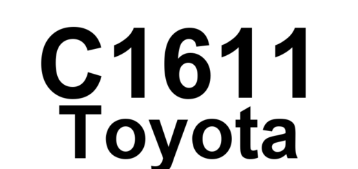 DTC C1611 Toyota - Definição em inglês: ECU Malfunction Definição em Português: Falha na ECU (Unidade de Controle Eletrônico).