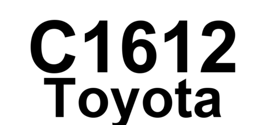 DTC C1612 Toyota - Definição em inglês: IG Voltage is Low or High Definição em Português: Tensão do IG - Baixa ou Alta