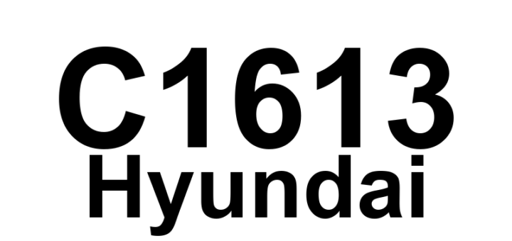 DTC C1613 Hyundai - Definição em inglês: Can Wrong Message Definição em Português: Mensagem Errada do CAN