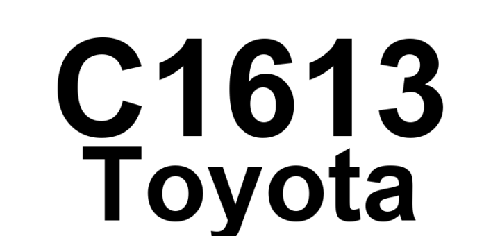 DTC C1613 Toyota - Definição em inglês: ACC Voltage is Low or High Definição em Português: Tensão do ACC - Voltagem baixa ou alta.