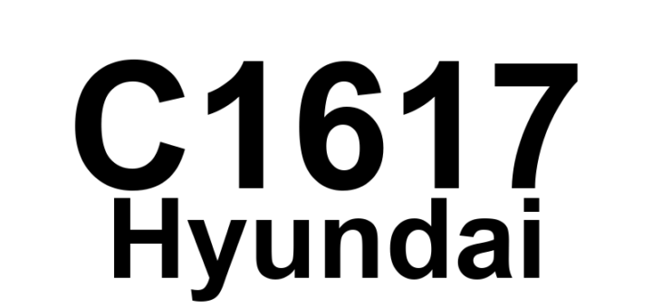 DTC C1617 Hyundai - Definição em inglês: EMS Invalid Engine Speed Definição em Português: EMS - Velocidade do Motor Inválida