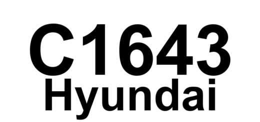 DTC C1643 Hyundai - Definição em inglês: CAN Time-out Yaw Rate & Lateral G Sensor Definição em Português: Tempo de espera excedido do CAN - Sensor de Taxa de Guinada e Aceleração Lateral