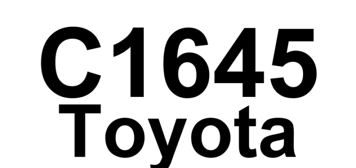 DTC C1645 Toyota - Definição em inglês: Power Steering Control System Failure Definição em Português: Sistema de Controle da Direção Assistida - Falha Detectada