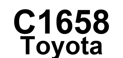 DTC C1658 Toyota - Definição em inglês: Speed Sensor Malfunction Definição em Português: Sensor de Velocidade - Funcionamento Incorreto