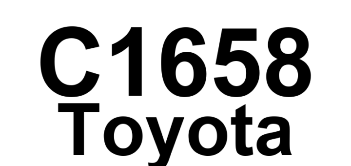 DTC C1658 Toyota - Definição em inglês: Speed Sensor Malfunction Definição em Português: Sensor de Velocidade - Funcionamento Incorreto