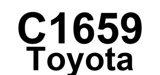 DTC C1659 Toyota - Definição em inglês: Brake System Malfunction Definição em Português: Sistema de Freio - Funcionamento Incorreto