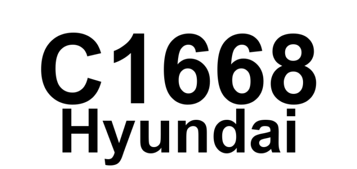 DTC C1668 Hyundai - Definição em inglês: Internal Failure Detection Definição em Português: Falha Interna Detectada