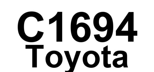 DTC C1694 Toyota - Definição em inglês: Steering Angle Initialization Incomplete Definição em Português: Inicialização do Ângulo de Direção Incompleta