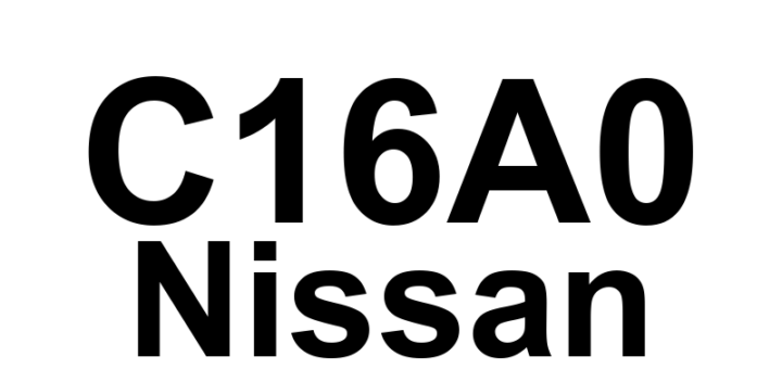 DTC C16A0 Nissan - Definição em inglês: Hybrid Vehicle Control ECU Definição em Português: ECU de Controle do Veículo Híbrido