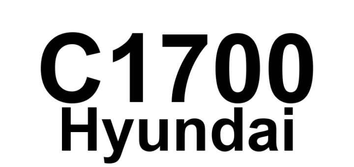 DTC C1700 Hyundai - Definição em inglês: Byte Coding Error Definição em Português: Erro de Codificação de Byte