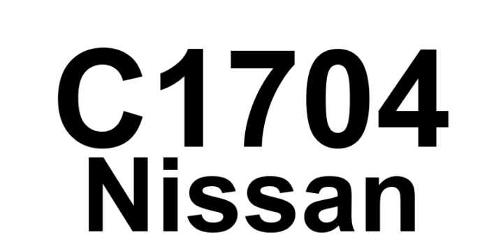 DTC C1704 Nissan - Definição em inglês: LF Low Pressure Signal Definição em Português: Sinal de Baixa Pressão da Roda Dianteira Esquerda