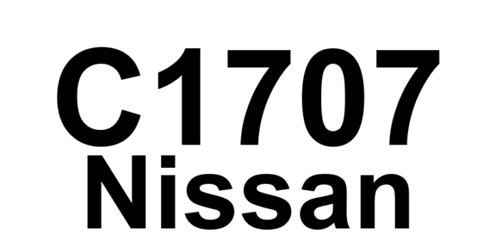 DTC C1707 Nissan - Definição em inglês: LR Low Pressure Signal Definição em Português: Sinal de Baixa Pressão do LR