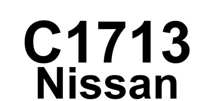 DTC C1713 Nissan - Definição em inglês: Checksum Data from RF Transmitter is Malfunctioning. Definição em Português: Dados de Checksum do Transmissor RF - Mau funcionamento.