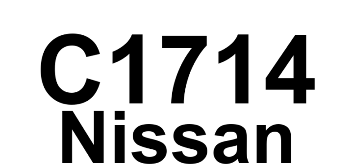 DTC C1714 Nissan - Definição em inglês: Checksum Data from RR Transmitter is Malfunctioning. Definição em Português: Dados de Checksum do Transmissor RR - Funcionamento Incorreto.