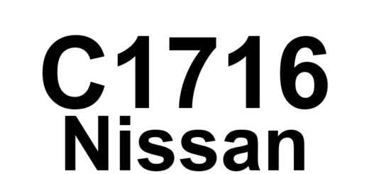 DTC C1716 Nissan - Definição em inglês: Air Pressure Data from LF Transmitter is Malfunctioning. Definição em Português: Dados de Pressão de Ar do Transmissor LF - Funcionamento Incorreto.