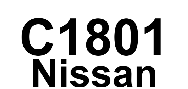 DTC C1801 Nissan - Definição em inglês: Vehicle Height Sensor Definição em Português: Sensor de Altura do Veículo