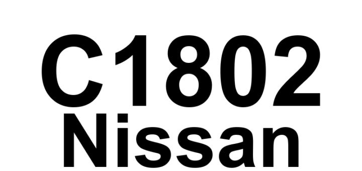 DTC C1802 Nissan - Definição em inglês: Suspension Compressor Relay Definição em Português: Relé do Compressor de Suspensão - Falha detectada