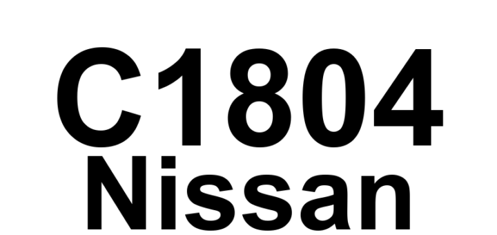 DTC C1804 Nissan - Definição em inglês: Suspension Height Adjusting Malfunction Definição em Português: Ajuste de Altura da Suspensão - Mau Funcionamento