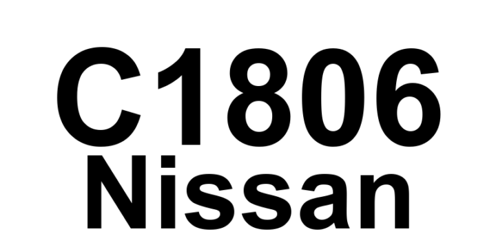 DTC C1806 Nissan - Definição em inglês: Suspension Height Sensor Locking Malfunction Definição em Português: Sensor de Altura da Suspensão - Mau Funcionamento de Travamento