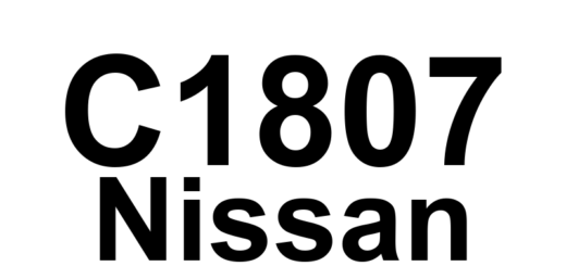 DTC C1807 Nissan - Definição em inglês: Suspension Height Sensor 5V Malfunction Definição em Português: Sensor de Altura da Suspensão - Mau Funcionamento da Alimentação 5V